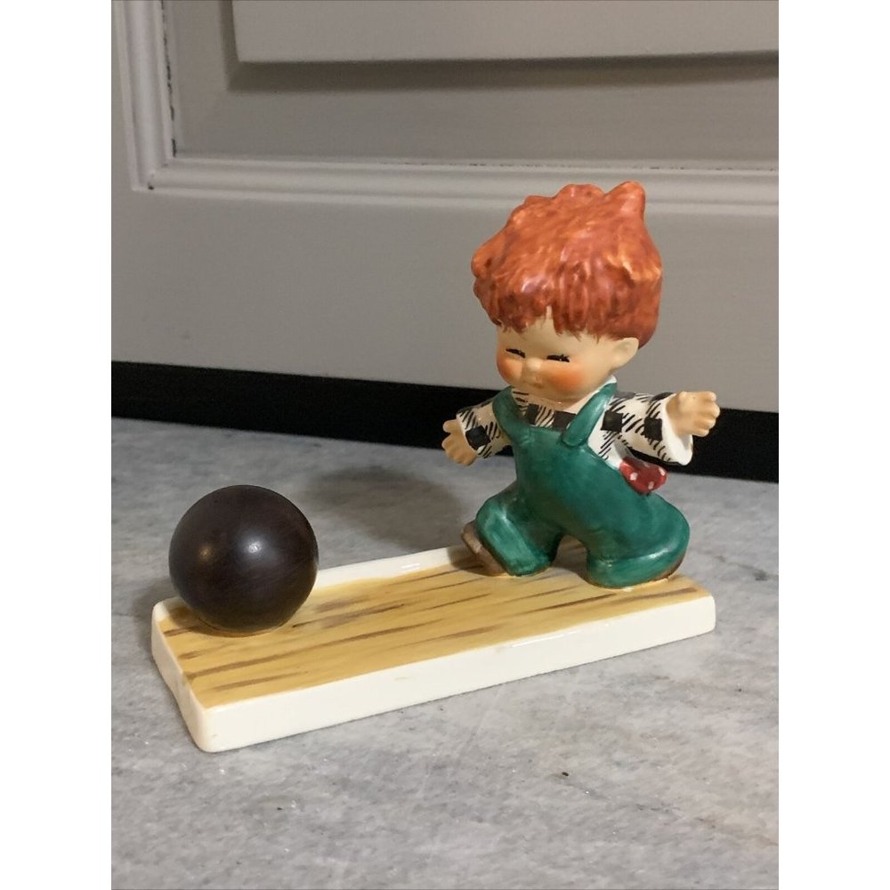 Vintage Goebel Figurine #BYJ-1 "Charlot Strike" Bowling